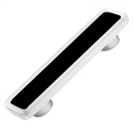 methacrylate furniture handles with white resin chrome bases 696bl1